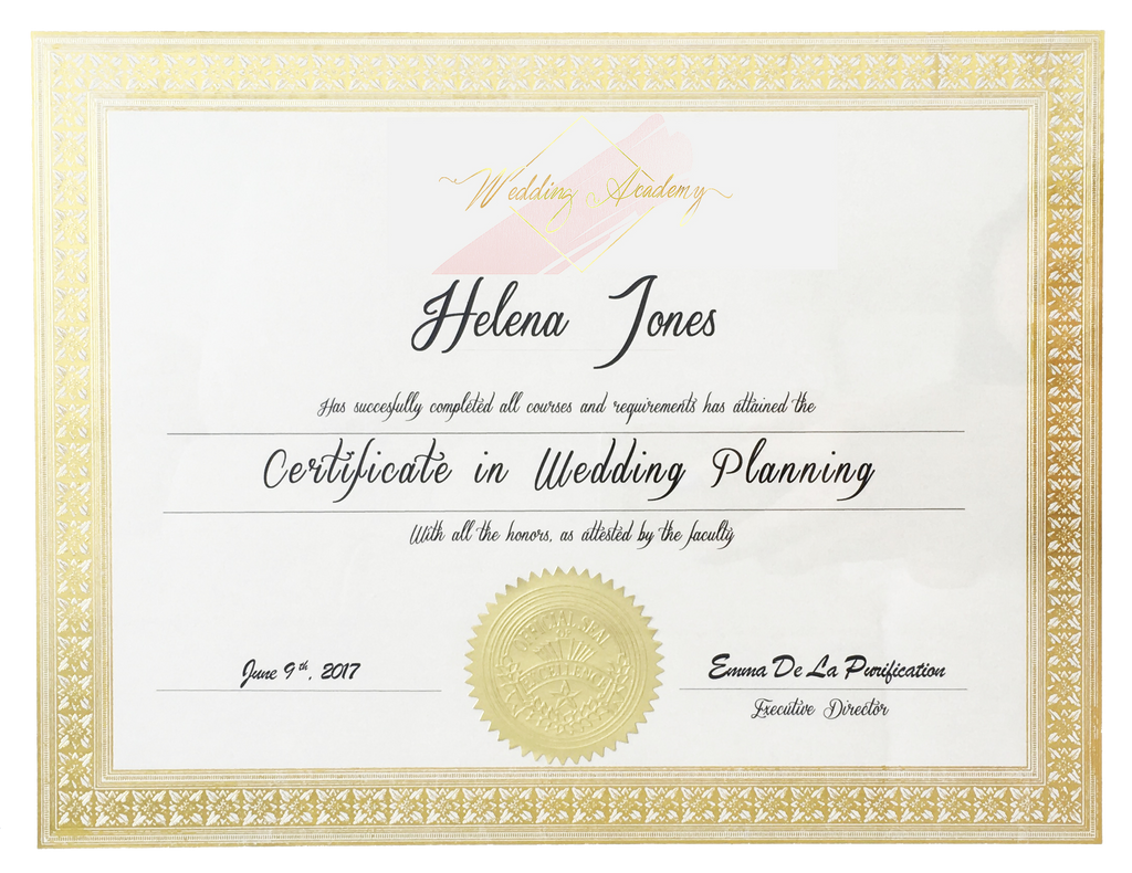Diplome Wedding Academy