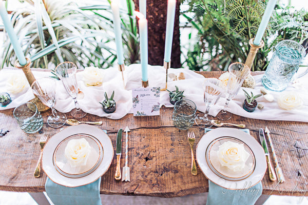 Shooting d’inspiration Or & Mint de la formation Wedding Designer Février 2017 à Paris