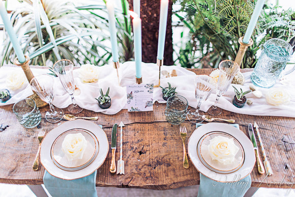 Shooting d’inspiration Or & Mint de la formation Wedding Designer Février 2017 à Paris