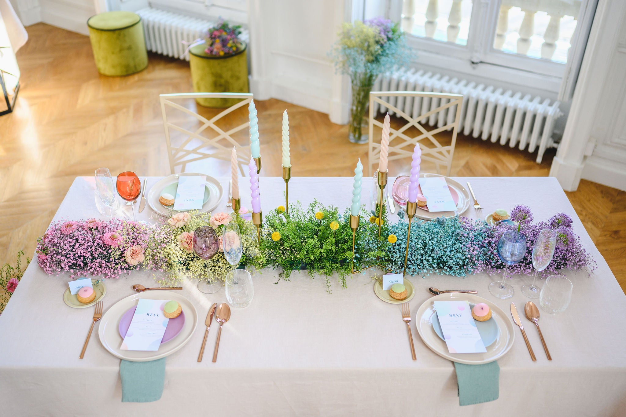 Shooting Pastel Rainbow - Session Wedding Planner Paris 2021